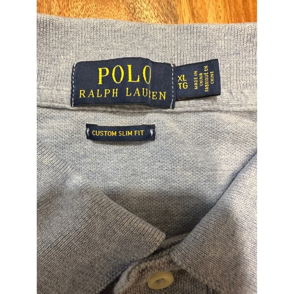 Polo Ralph Lauren Mens Custom Slim Fit‎ Polo Shirt Light Blue XL